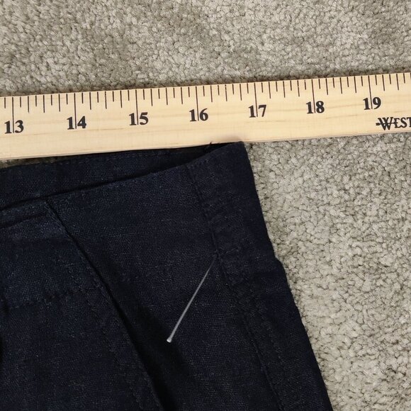 NEW Scott Ellis Men's Cargo Shorts Size 34 R Aaron Navy Linen Casual Lightweight - Picture 9 of 11